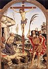 Bernardino Pinturicchio The Crucifixion with Sts Jerome and Christopher painting